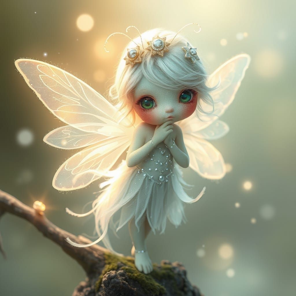Mystical Sprite: Dreamlike Creature of Soft Magic