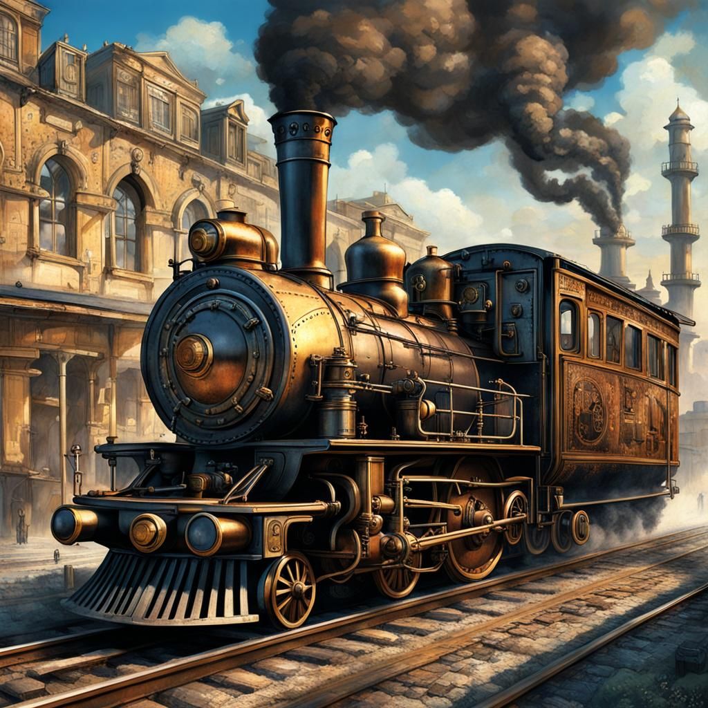 Steampunk Train to Istanbul: Jules Verne Inspired
