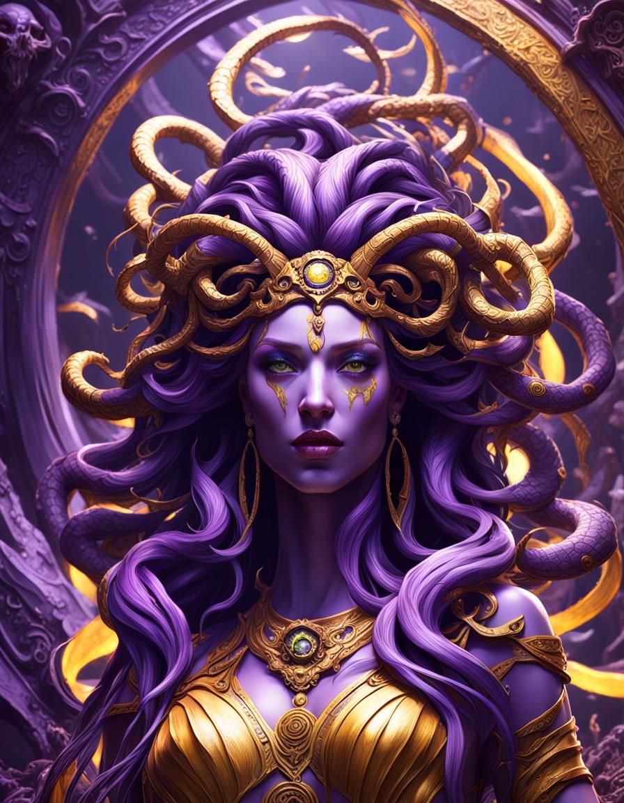 Medusa in Dark Fantasy Style