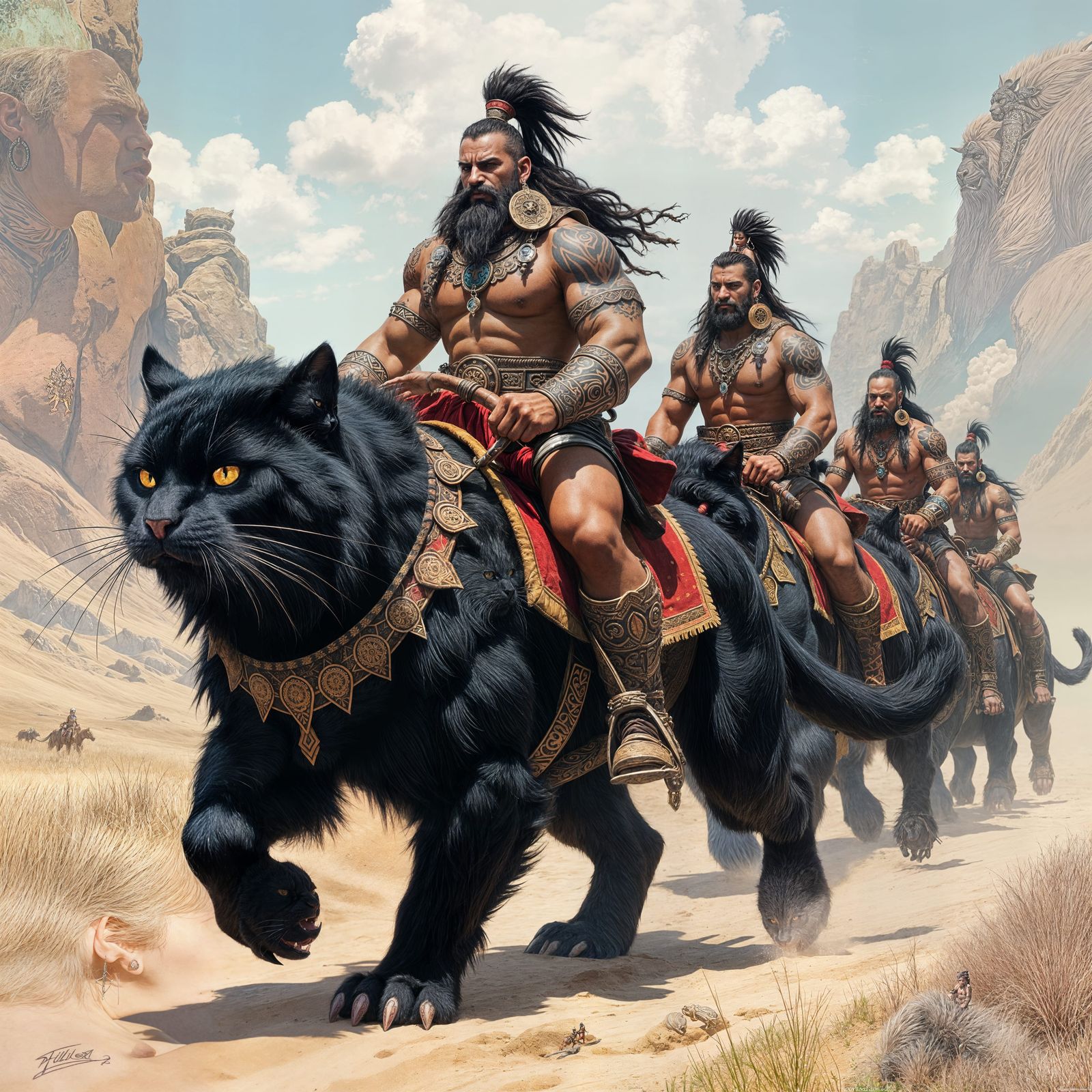 Troll Warriors Riding Moor Battle Cats