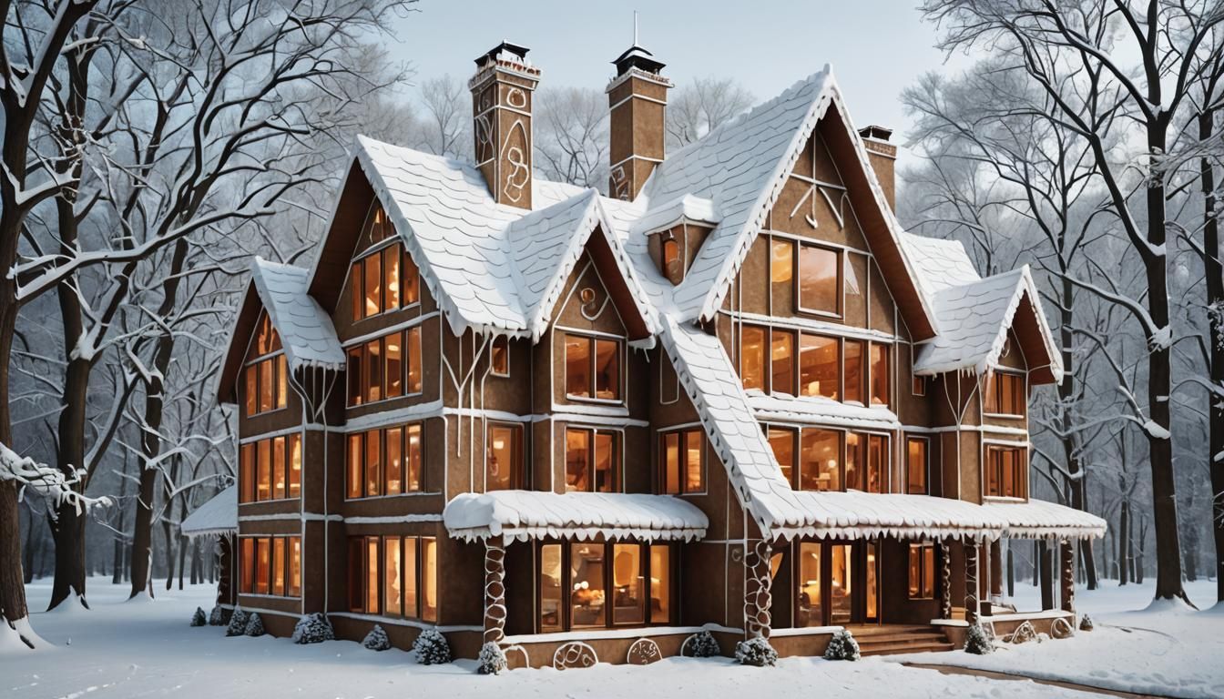 Futuristic Brutalist Gingerbread House: An Architectural Mar...