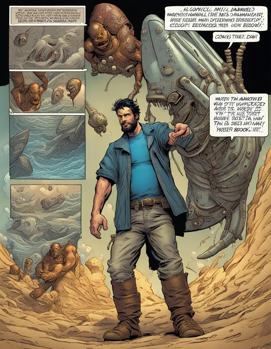 Moby Dick in the 31st Century Comic Art