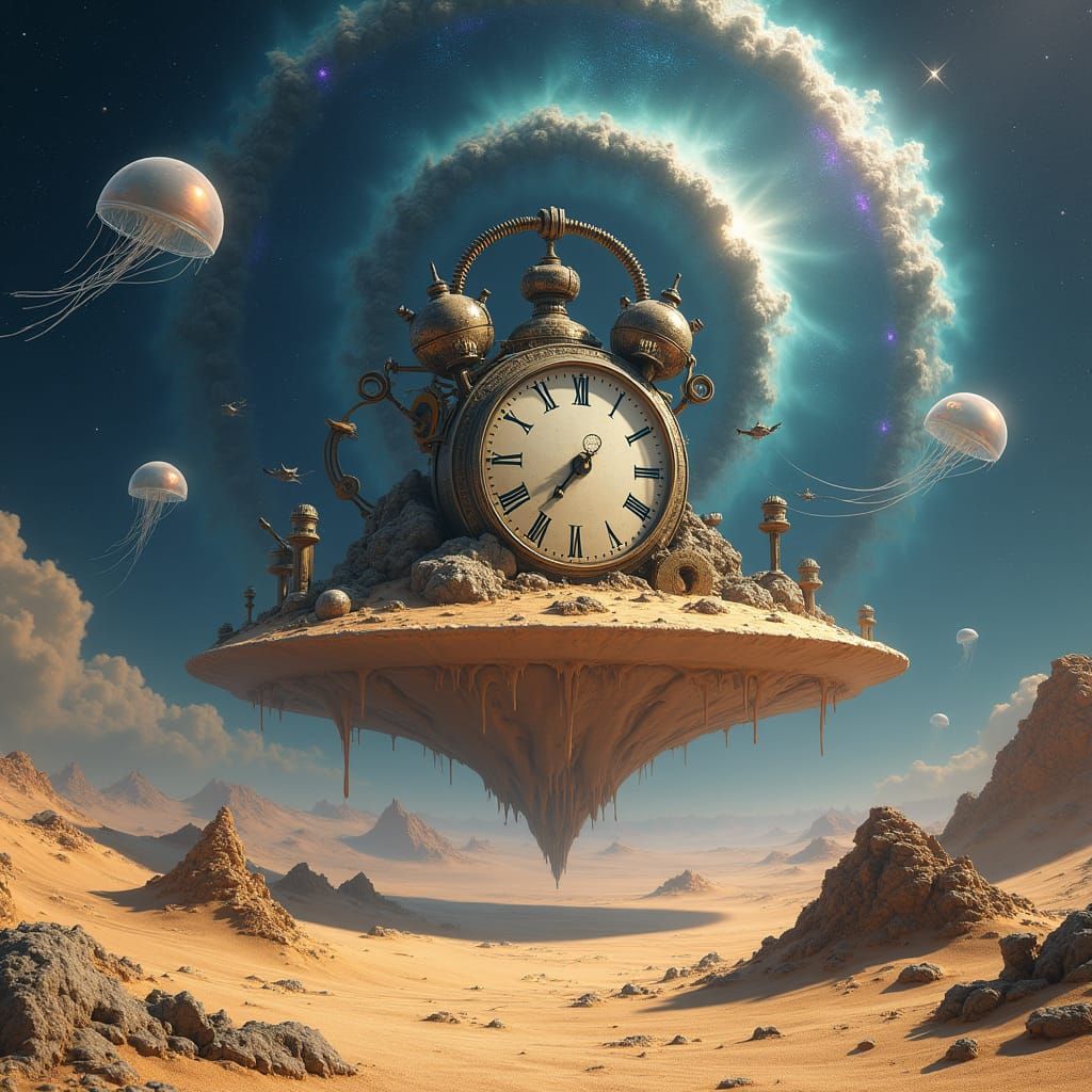 Floating Desert Island in Space: A Matte Painting