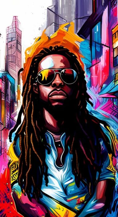 Black man with dreads