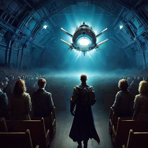 Epic Airship in Dramatic Digital Matte Painting