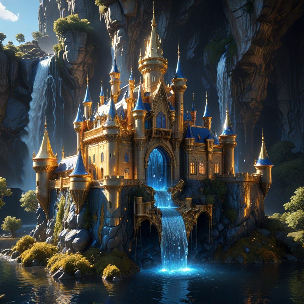 Majestic Liquid Gold Castle with Honey Drips