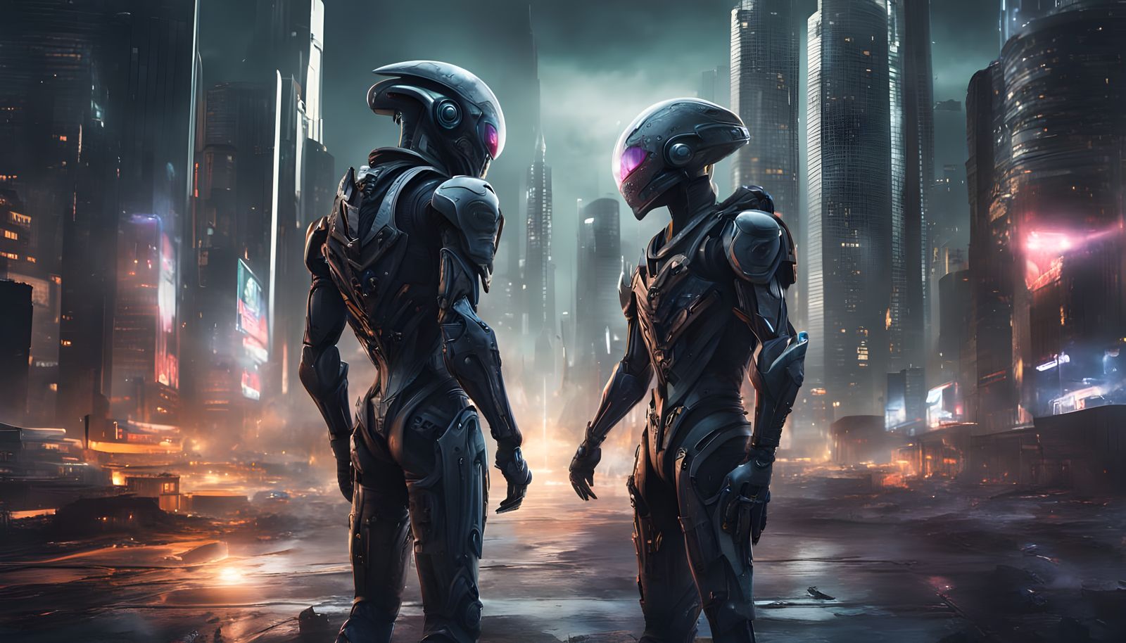 Futuristic Humanoid Alien Lifeform Concept Art