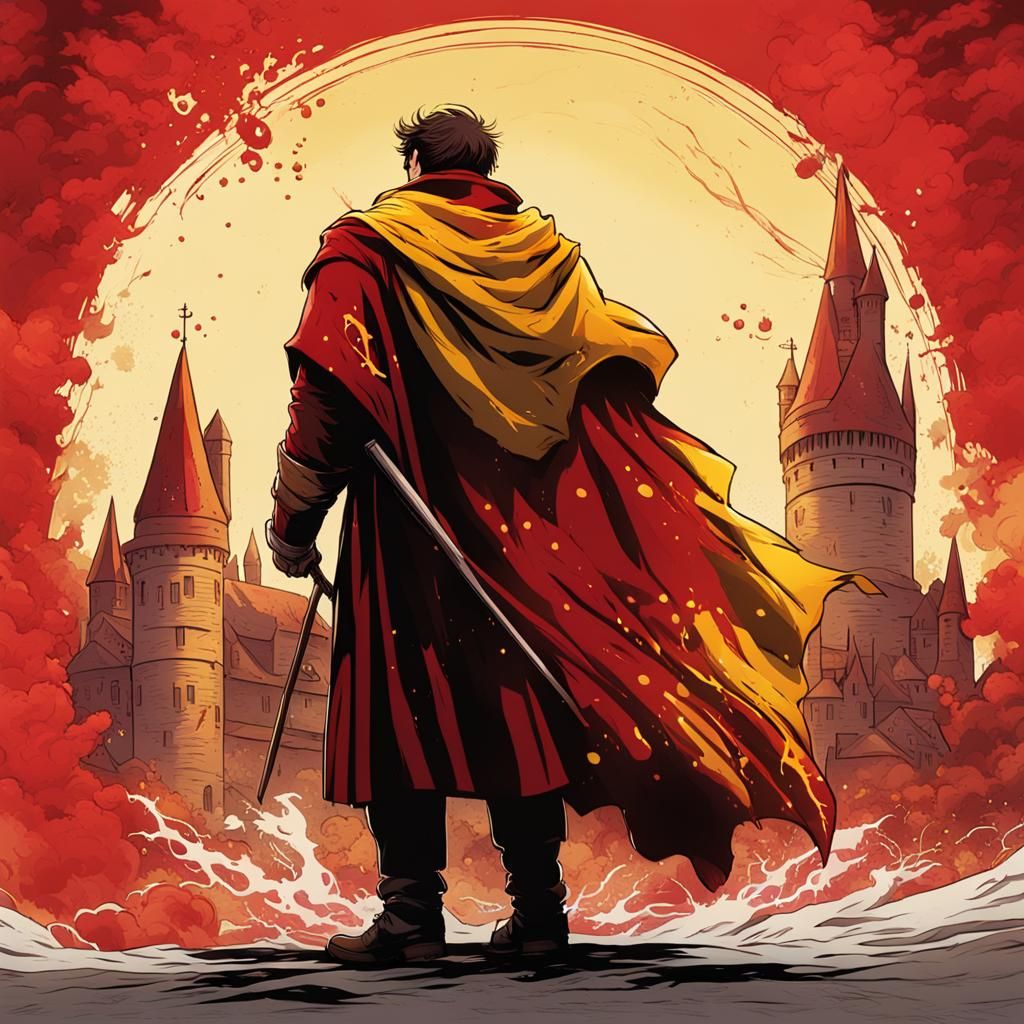 Gryffindor in Red and Yellow: A Digital Comic Art