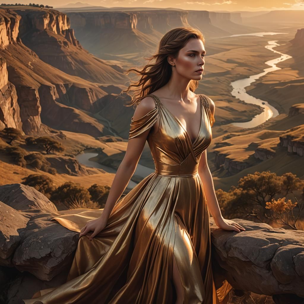 Annalena Baerbock in Sunset Light, Artgerm Style