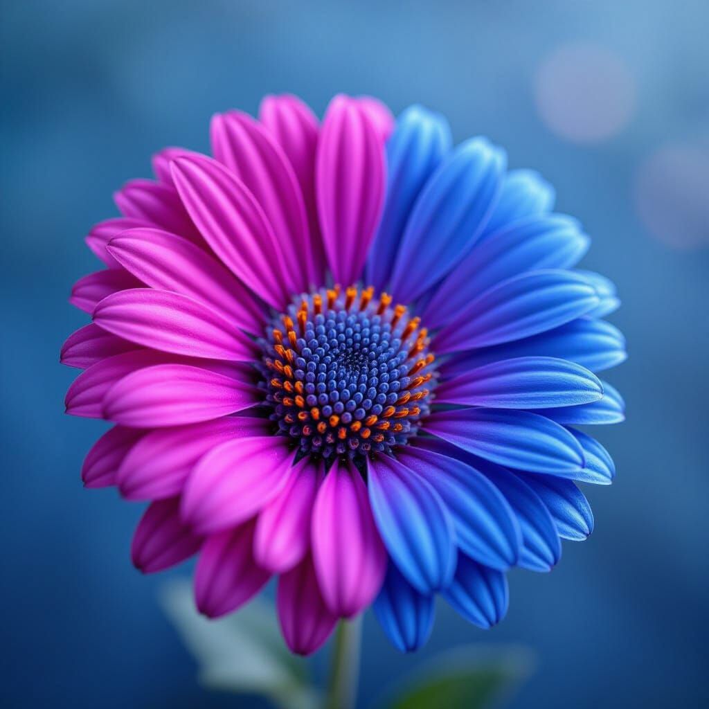 Abstract Fuchsia and Blue Color Blend