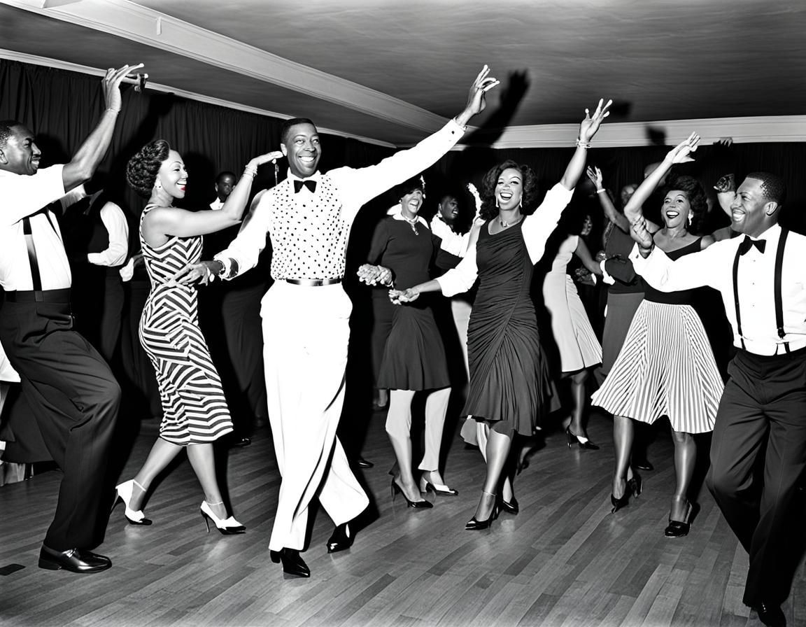 Harlem Rent Party Dance in Expressive Figurative Style