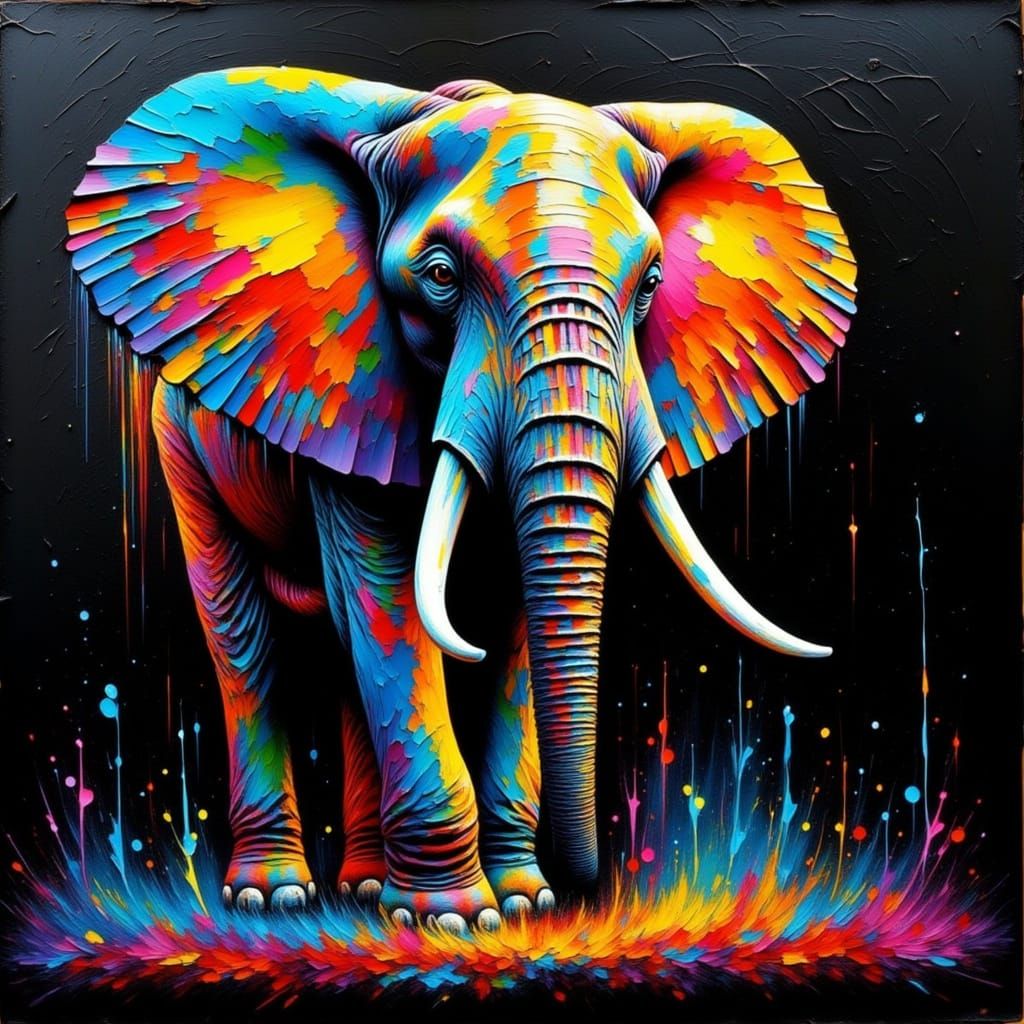 Epic Elephant in Dramatic African Savannah Landscape