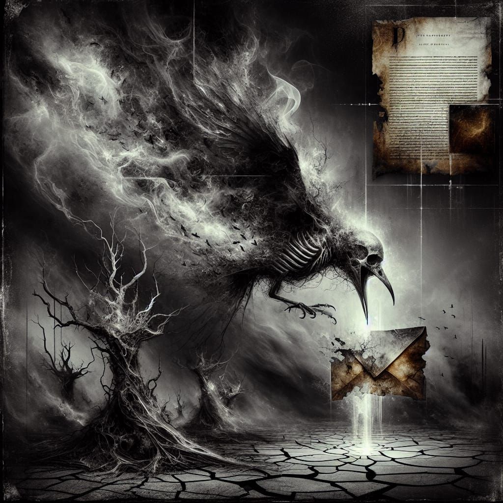 Surreal Apocalyptic Landscape in Cyberpunk Style