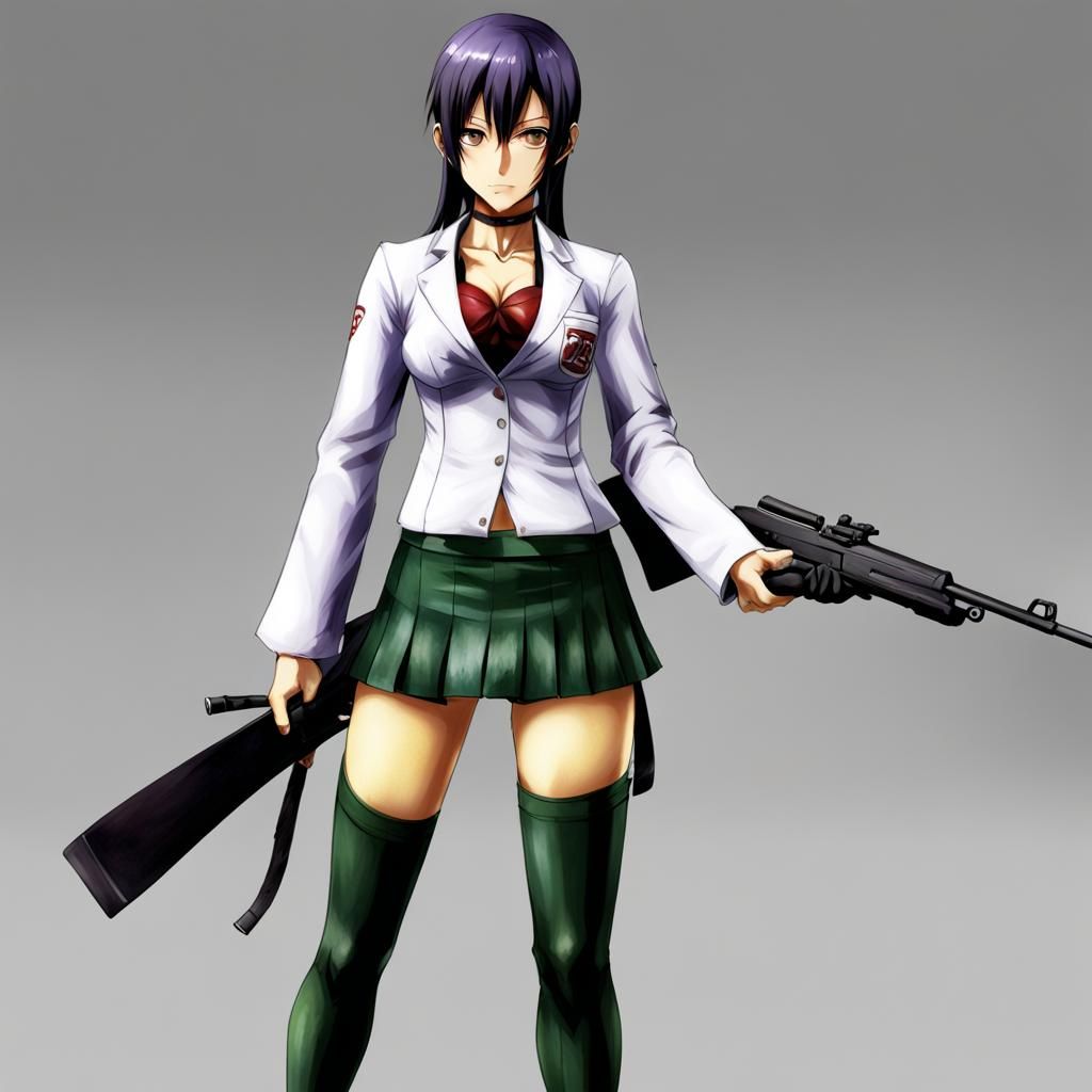 Realistic Portrait of Saeko Busujima