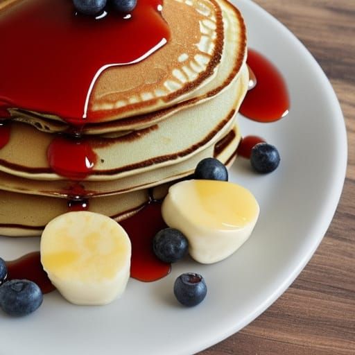AI Generated Image of Stacked Pancakes
