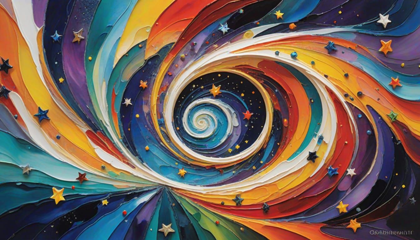 Cosmic Vortex in Vibrant Colors