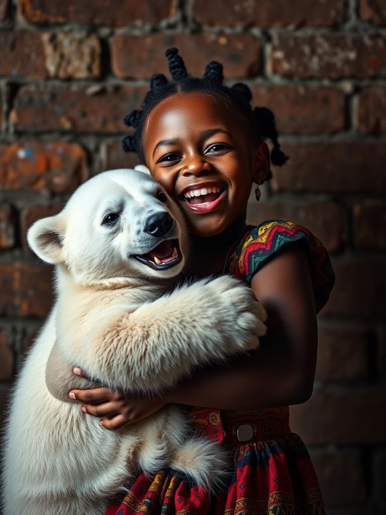 Interspecies Friendship: Girl and Polar Bear Cub
