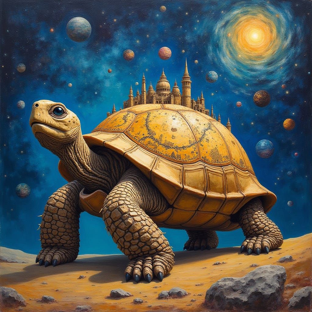 Ancient Cosmic Tortoise Embarks on Whimsical Journey Through...