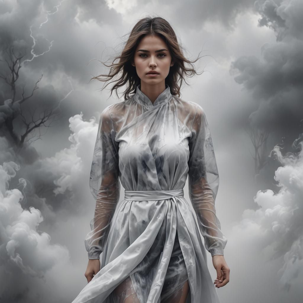 Abstract Portrait in Impressionist Digital Art Style