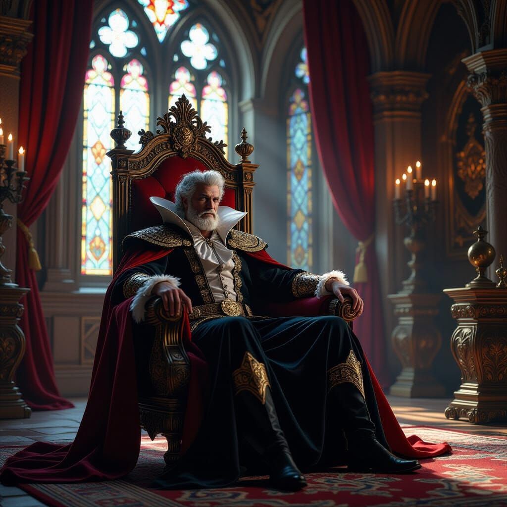 The Sandman King in Dream Castle, Digital Art