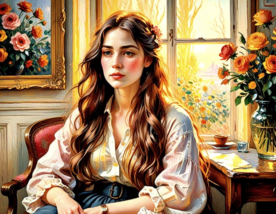 Impressionist Masterpiece of a Serene Beauty