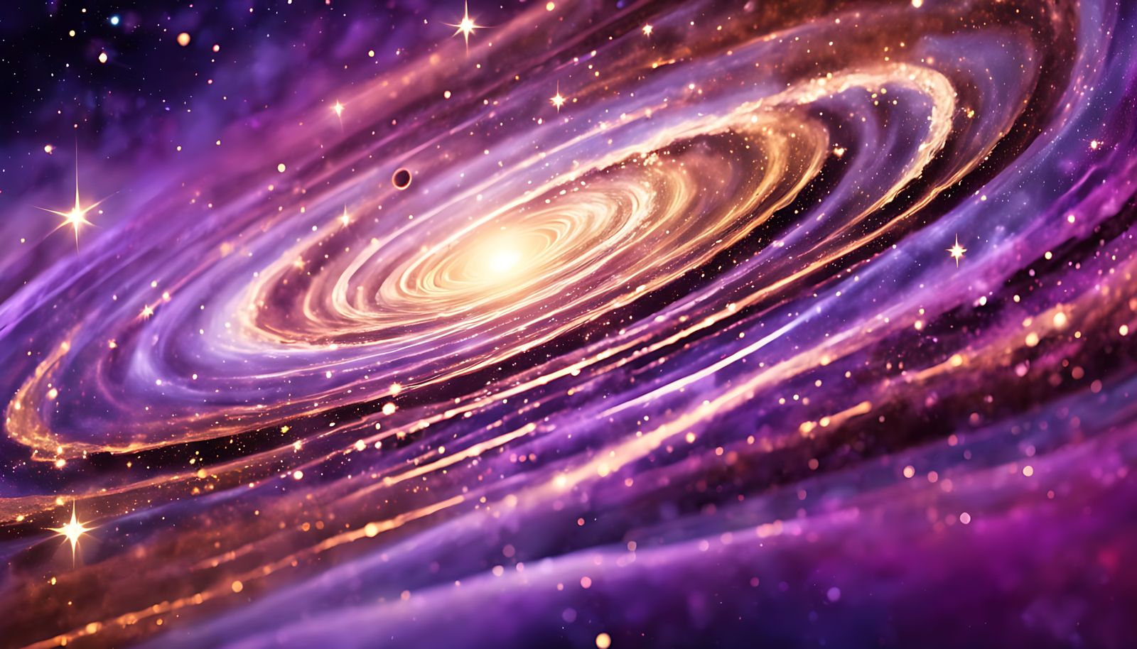 Iridescent Stars Swirling in a Galaxy