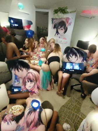 Vibrant Ecchi Anime Party Scene