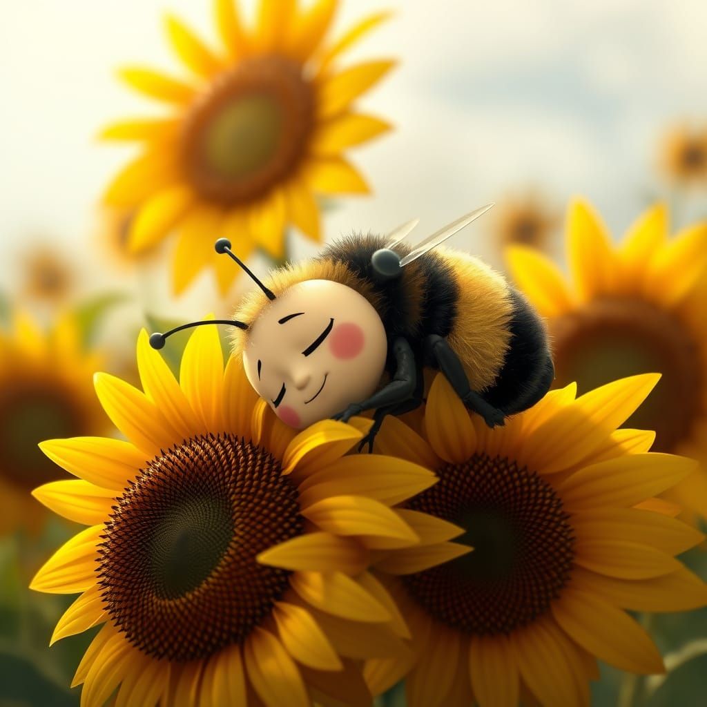 Sleeping bee 4
