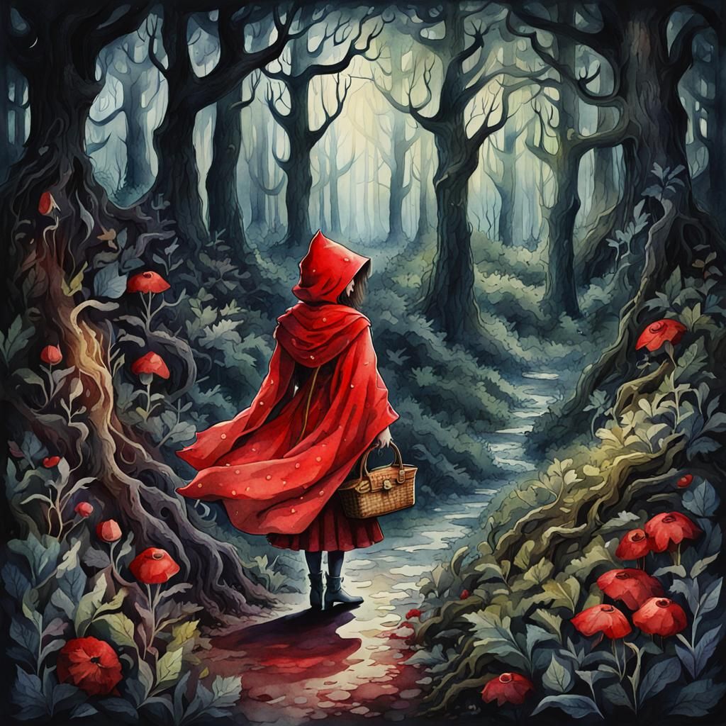 Little Red Riding Hood Lost: Watercolour Storybook