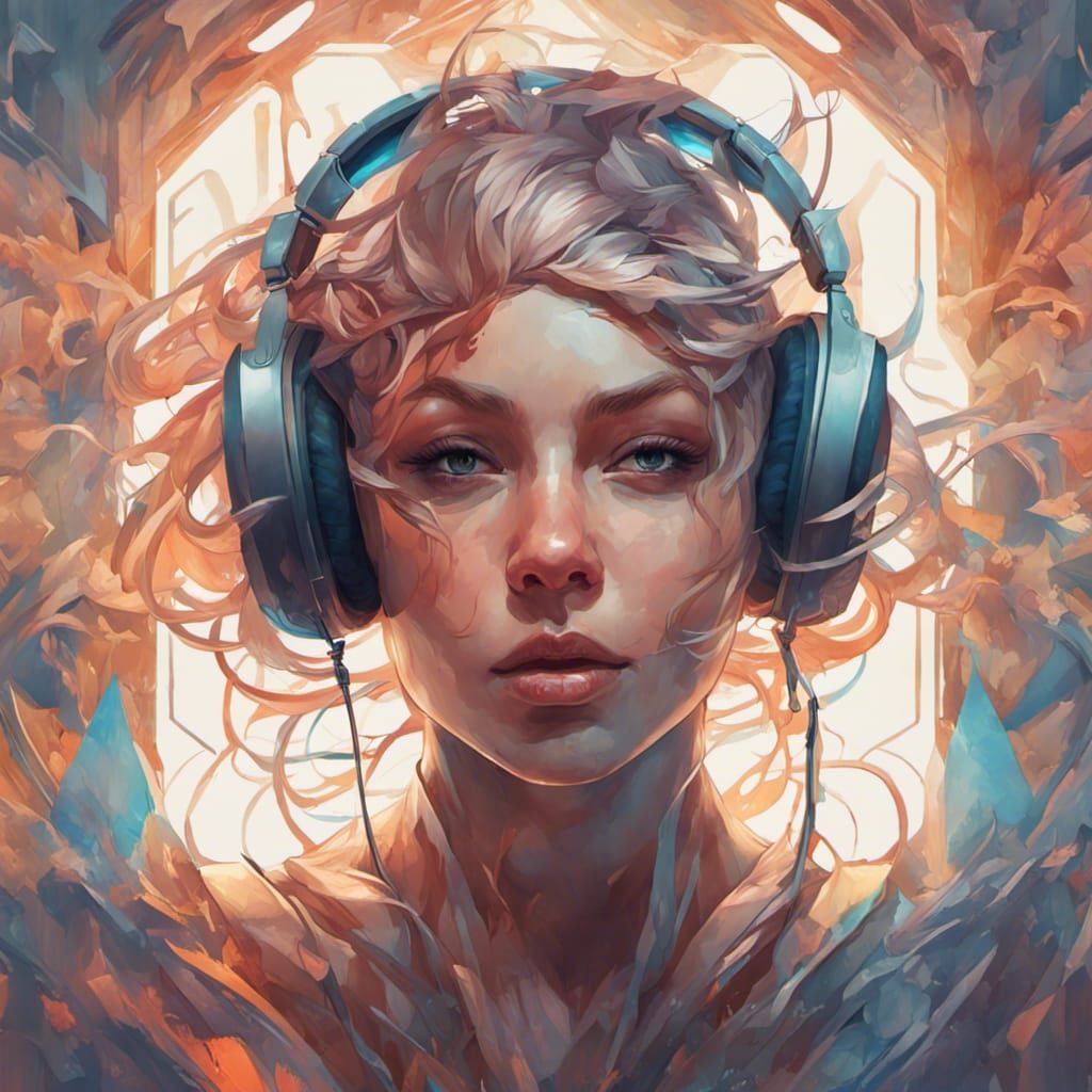 Intricate Portrait of a Musician Lost in Thought