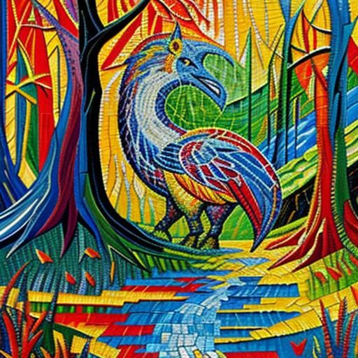 Lord of the Rings: Neo-Impressionist Mosaic Patchwork