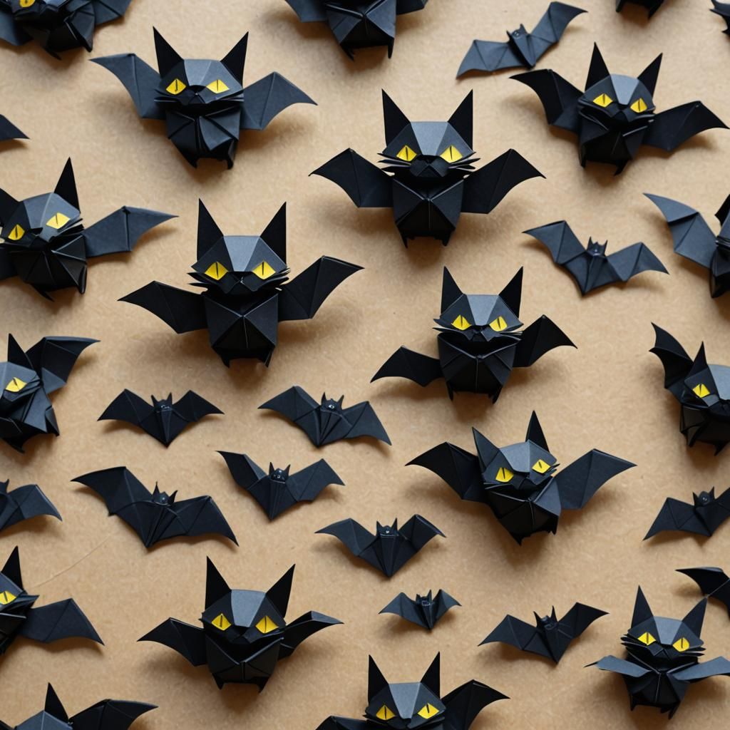 Origami Black Cat Bat Costume Masterpiece