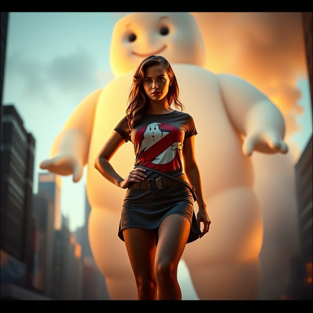 Epic Anastasia Stands Heroically Against the Marshmallow Man