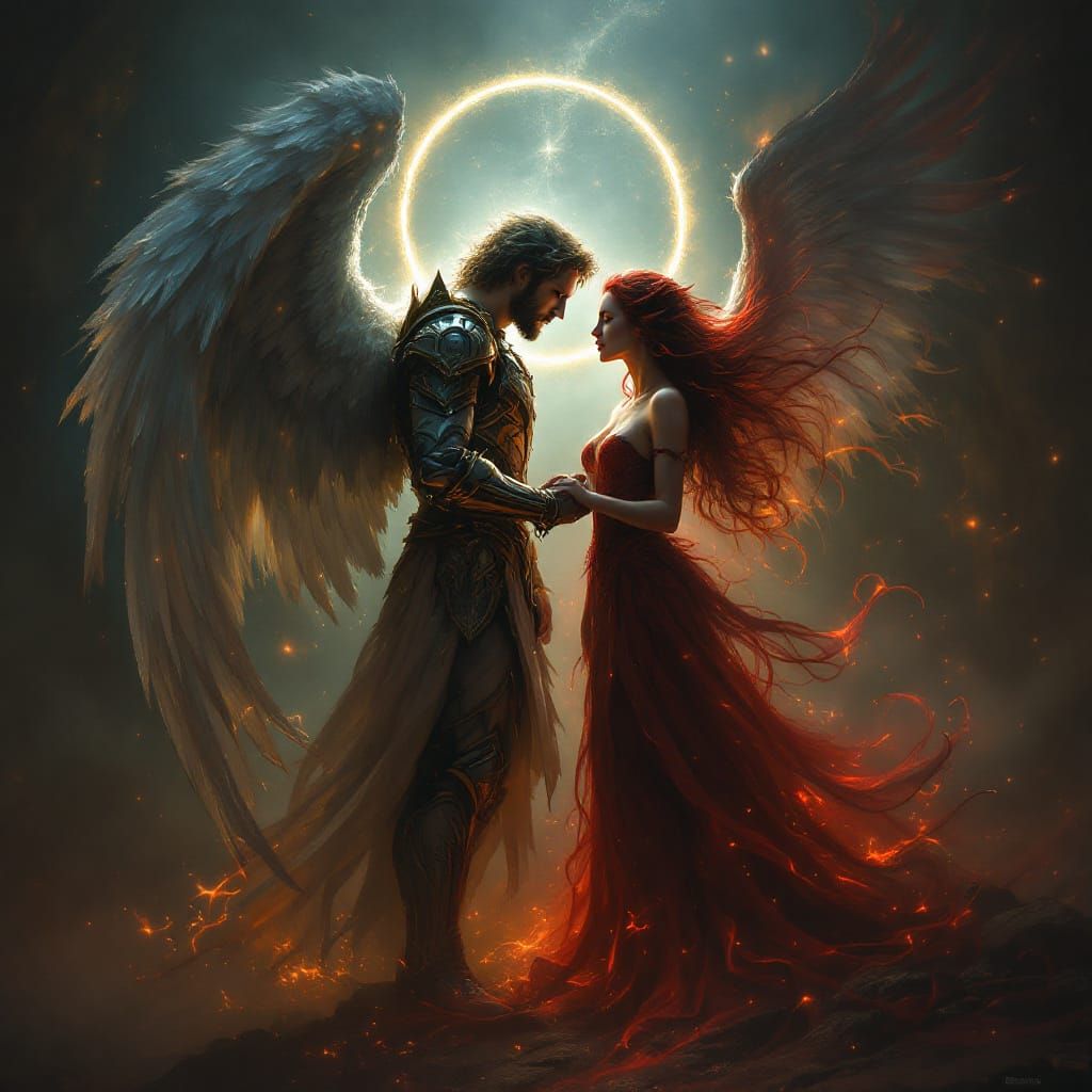 Archangel and Demon: Forbidden Love in Mystical Realm