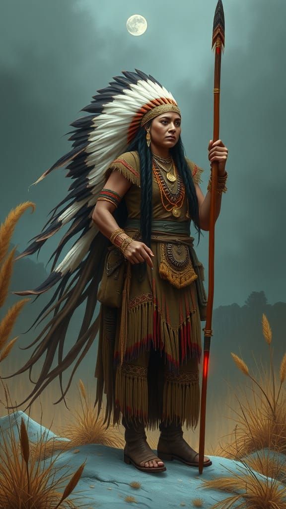 Comanche Warrior Naru Confronts the Unknown