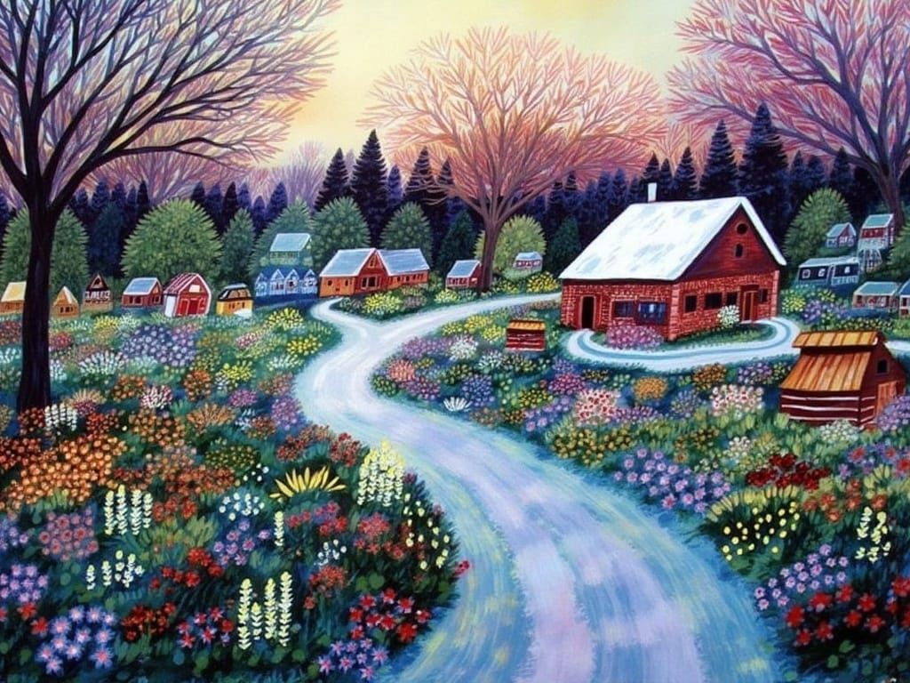 Whimsical Winter Garden in a Fairytale World