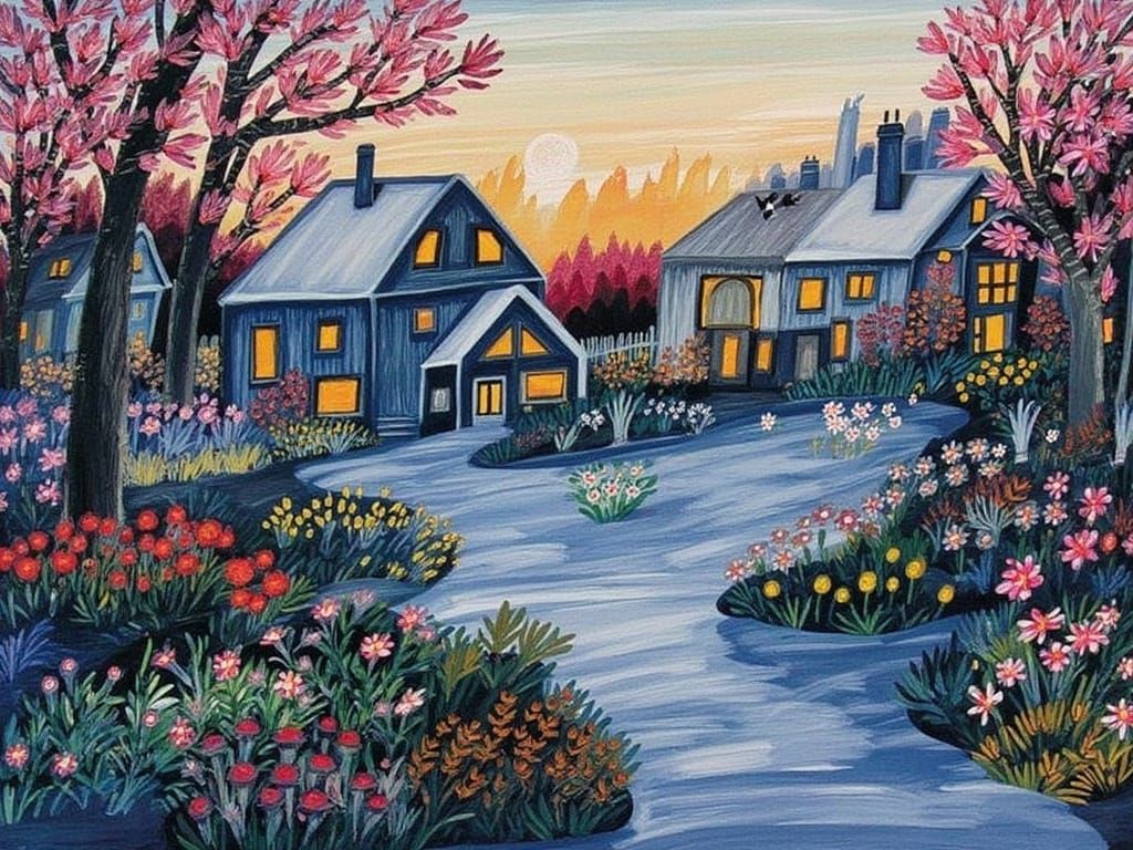 Intricate Wintry Garden Dreaming of Summer