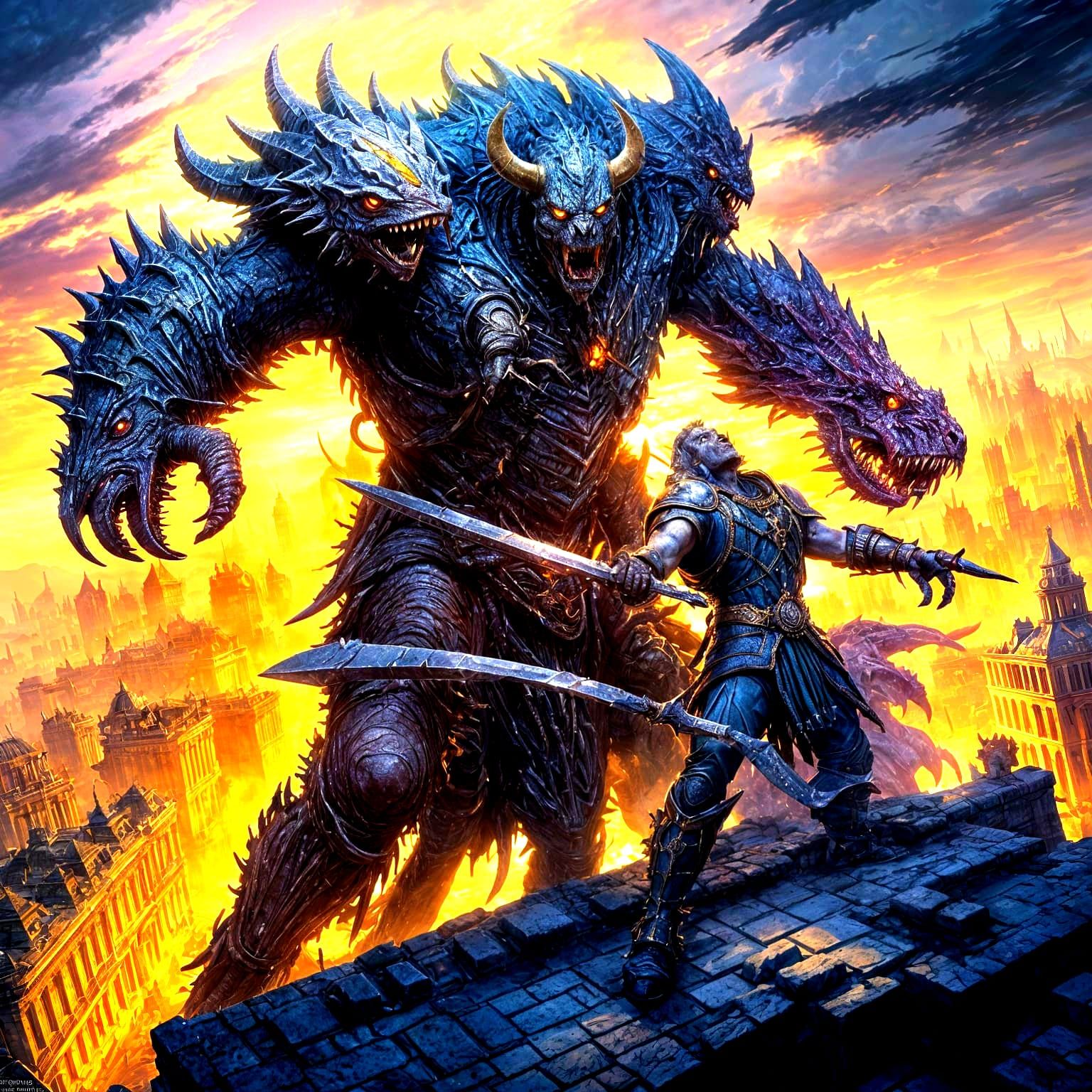 Warhammer 40000 Monster Hunt in Dark Fantasy Style