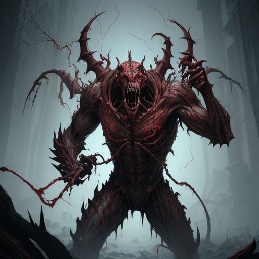 Towering Skin-Stealer Horror with Jagged Maw