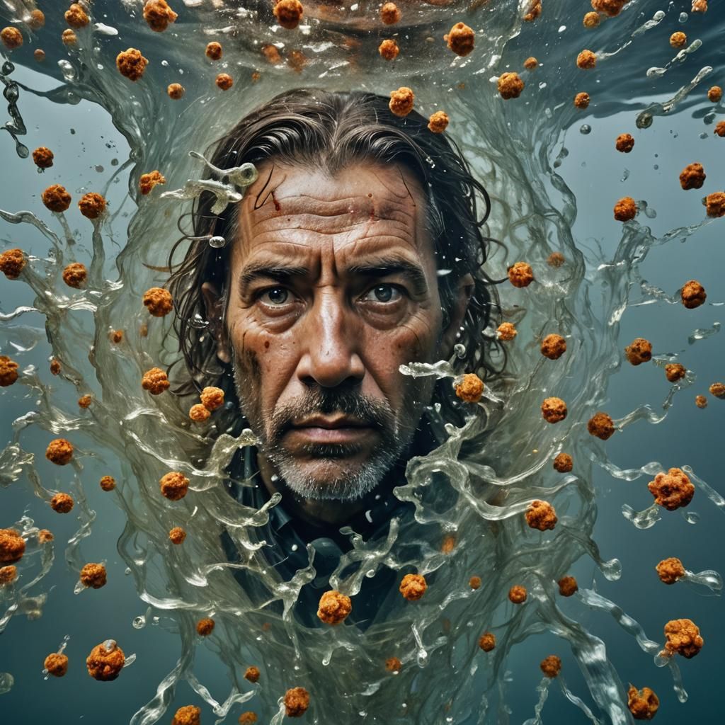 Underwater Nuclear War Portrait in Professional Style