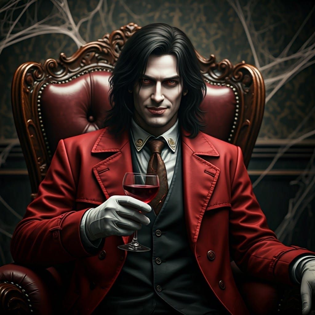 Elegant Vampire in Gothic Splendor