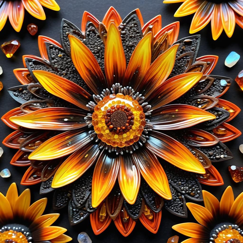 Vibrant Neon Treasure Flower in Indonesian Style