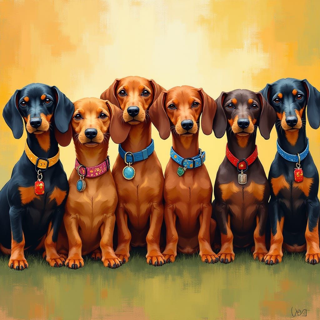 Sausage Dogs Circle in Stadlander Style