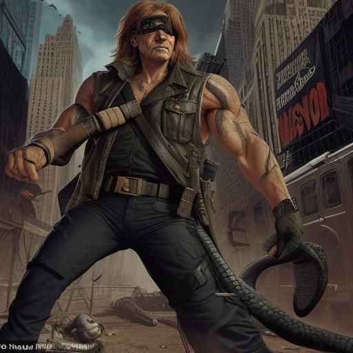 Escape from New york Snake plusskin with his  eyepatch everyone thought he was dead