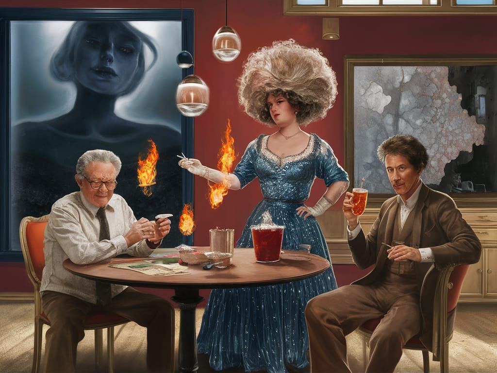 Shadowy Birefringent Portrait in Ultrarealistic Digital Art