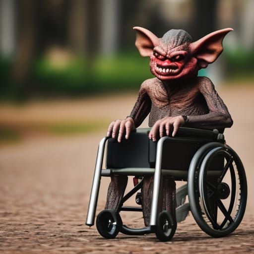 a goblin in a wheelchair II