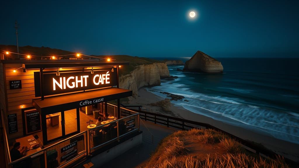 Night Cafe by the Great Ocean Road
