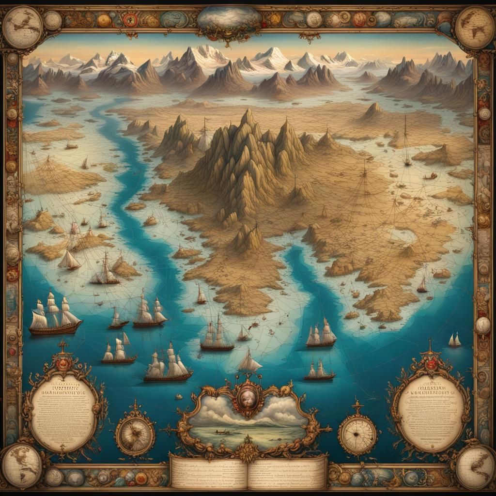 old Spitzbergen sea chart