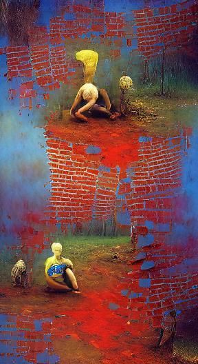 Nightmarish Dystopia: A Surreal Horror Art Piece