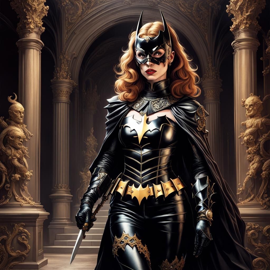 Baroque Batgirl in Dark Castle